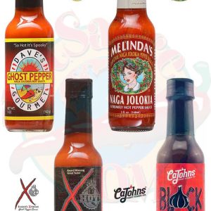 Best of Naga Jolokia (Ghost) Pepper Hot Sauces Gift Set, 4/5oz.