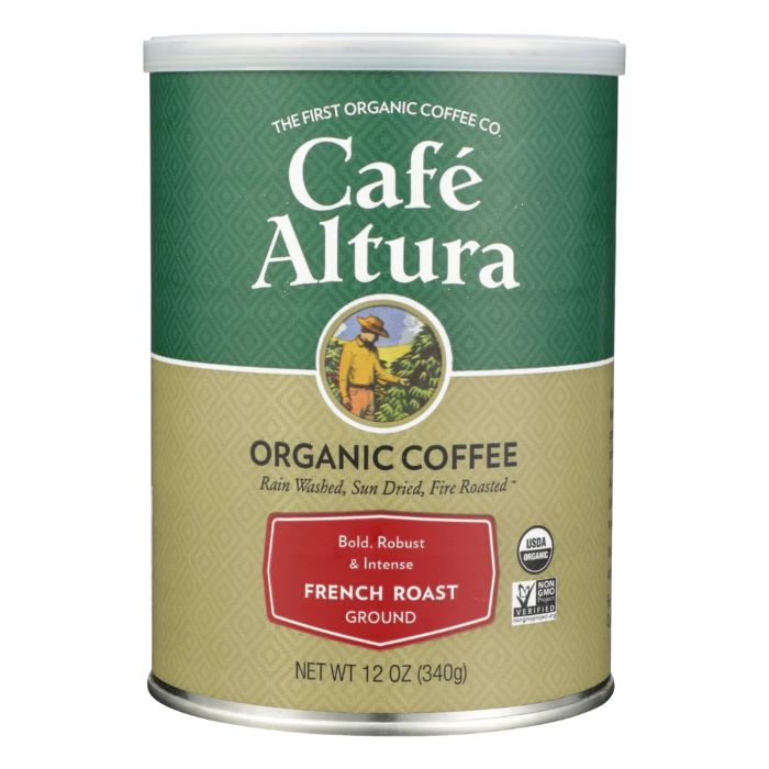 Café Altura – Organic Ground French Roast Coffee, 12 oz | Pack of 6