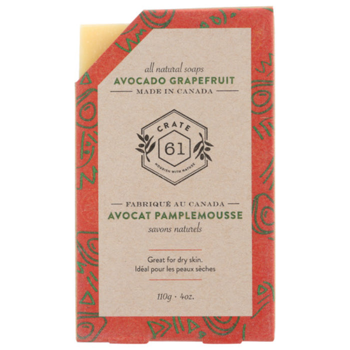 Crate 61 – Avocado Grapefruit Soap Bar, 4 Oz (Pack Of 8)