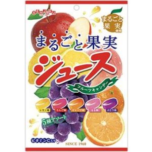 Senjaku, Marugoto Kajitsu Juice Candy, Hard Candy, Fruits Assortment, 110g