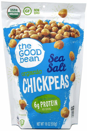 The Good Bean Organic Chickpeas Sea Salt, 18 oz.