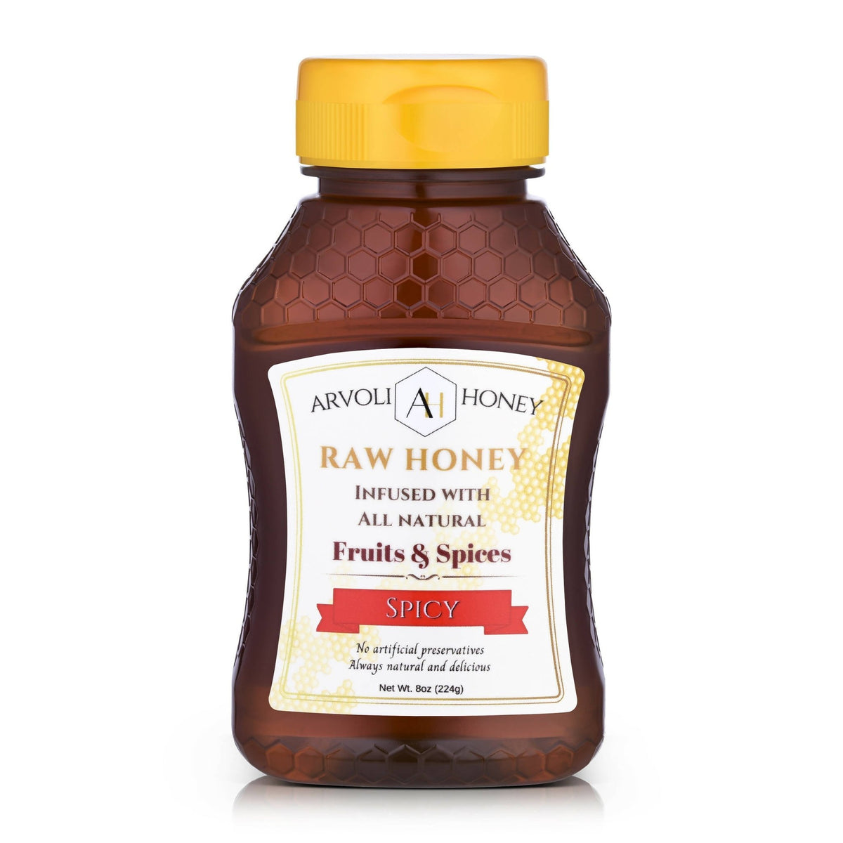 Arvoli Honey Hot Honey Bottles – 12 bottles x 8 oz