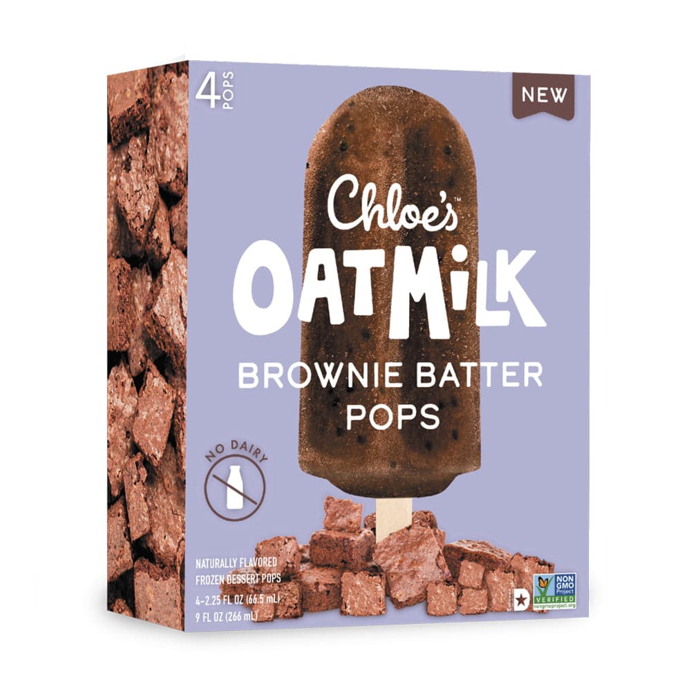 Chloes – Oat Milk Brownie Batter Pops, 9 Oz (Pack of 6)