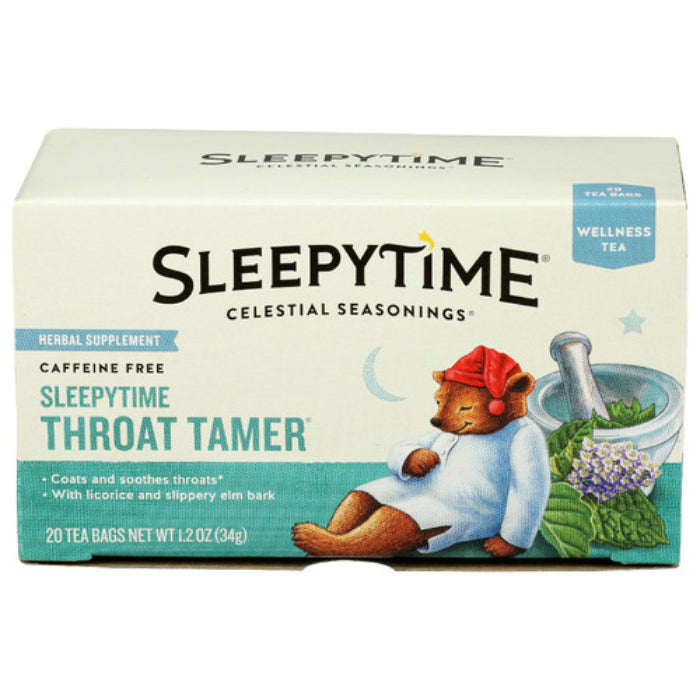 Celestial Seasonings – Herbal Tea Sleepytime Throat Tamer, 20 Bags | P