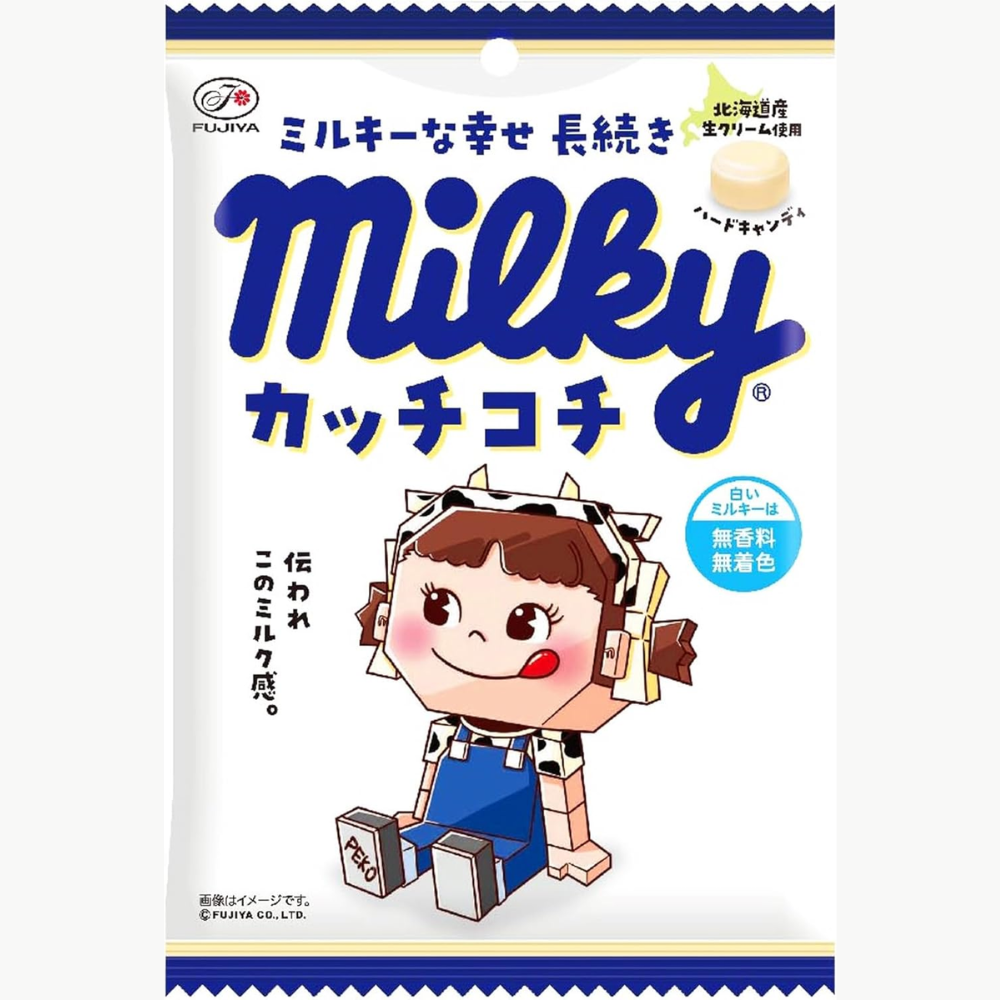 Fujiya “Katchi-Kochi” Hard Milky Candy 72g × 6 Bags – Extra Firm Creamy Milk Sweets – Made in JAPAN – Tokyo Sakura Mall