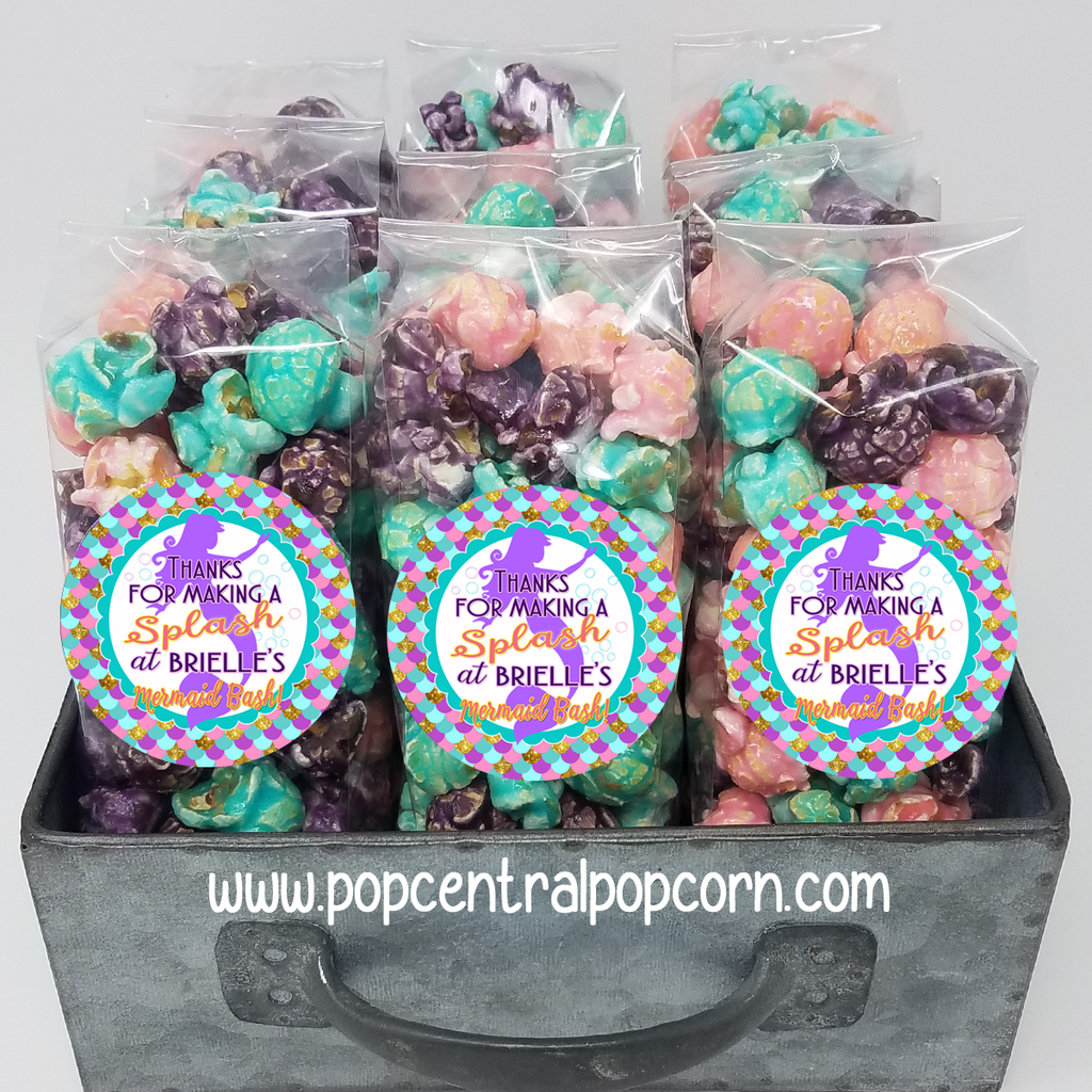 “Mermaid Splash” Popcorn Party Favors