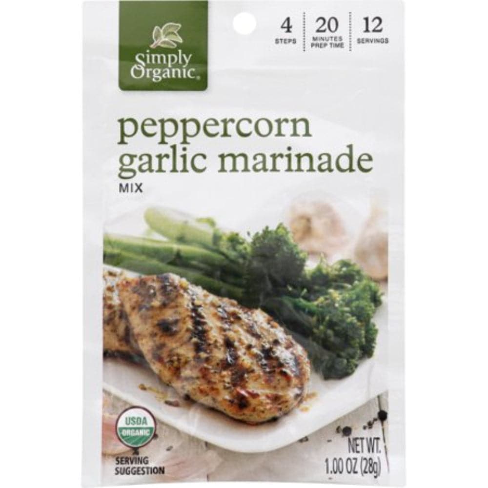 Simply Organic – Peppercorn Garlic Marinade Mix, 1 oz
