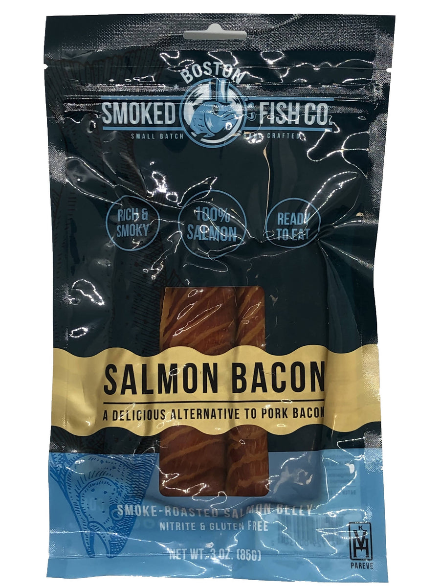 Salmon Bacon (Hot Smoked Belly) Food Service – 4 x 1.25 LB