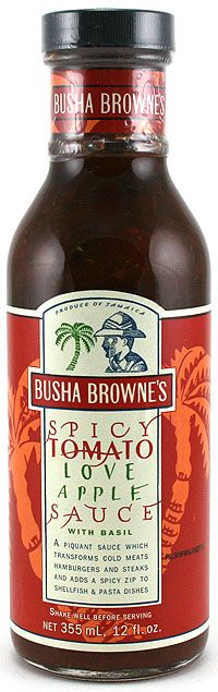 Busha Browne’s Spicy Tomato Love Apple Sauce with Basil, 12oz.