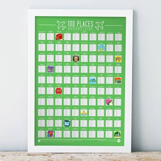 Gift Republic – Bucket List Poster – 100 places