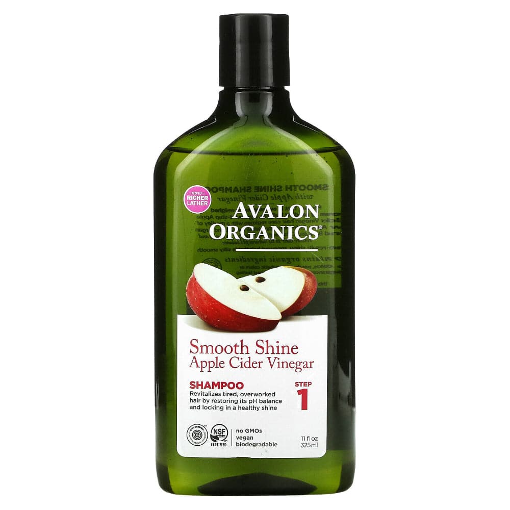 Avalon Organics – Smooth Shine Apple Cider Vinegar Shampoo, 11 fl oz