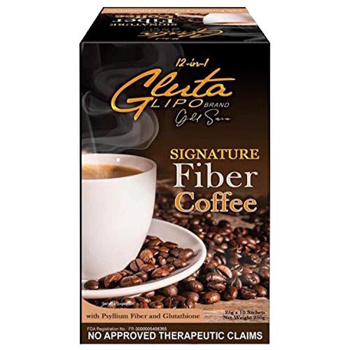 Gluta Lipo Brand – 12 in 1 Signature – Fiber Coffee – 10 Sachets – 250 G