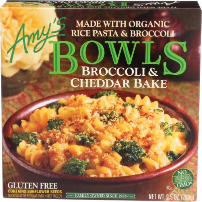 Amy’s – Bowl Gluten Free Broccoli Cheddar Organic, 9.5 oz | Pack of 12