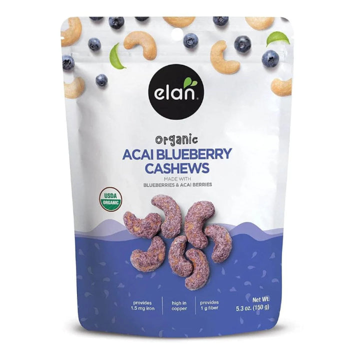 Elan – Cashews Blueberry Acai Organ 5.3 Oz – Pack Of 8