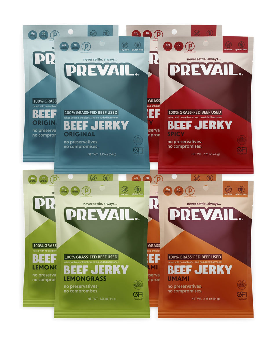 Prevail Jerky Variety Pack – 8 Bags x 2.25 oz