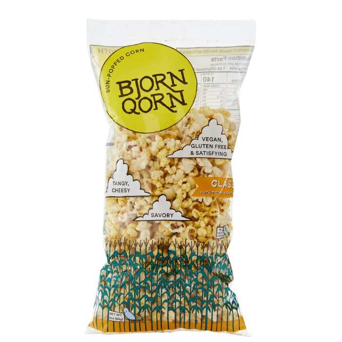 BjornQorn – Sun-Popped Corn, 3oz | Multiple Flavors