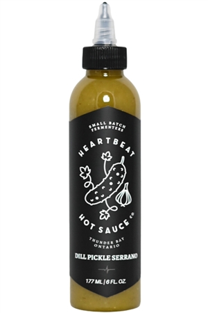 Heartbeat Dill Pickle Serrano Hot Sauce, 6oz.