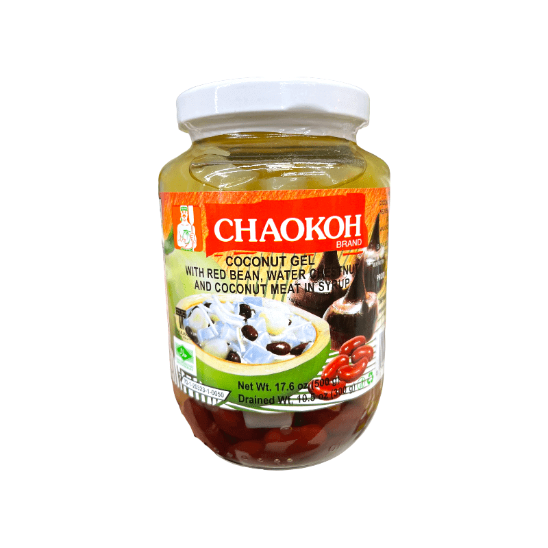Chaokoh Coconut Gel with Bean, Water Chestnut and Coconut Meat in Syru