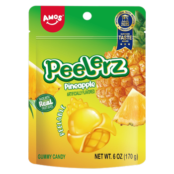 Amos Peelerz Gummy Pineapple 6 oz