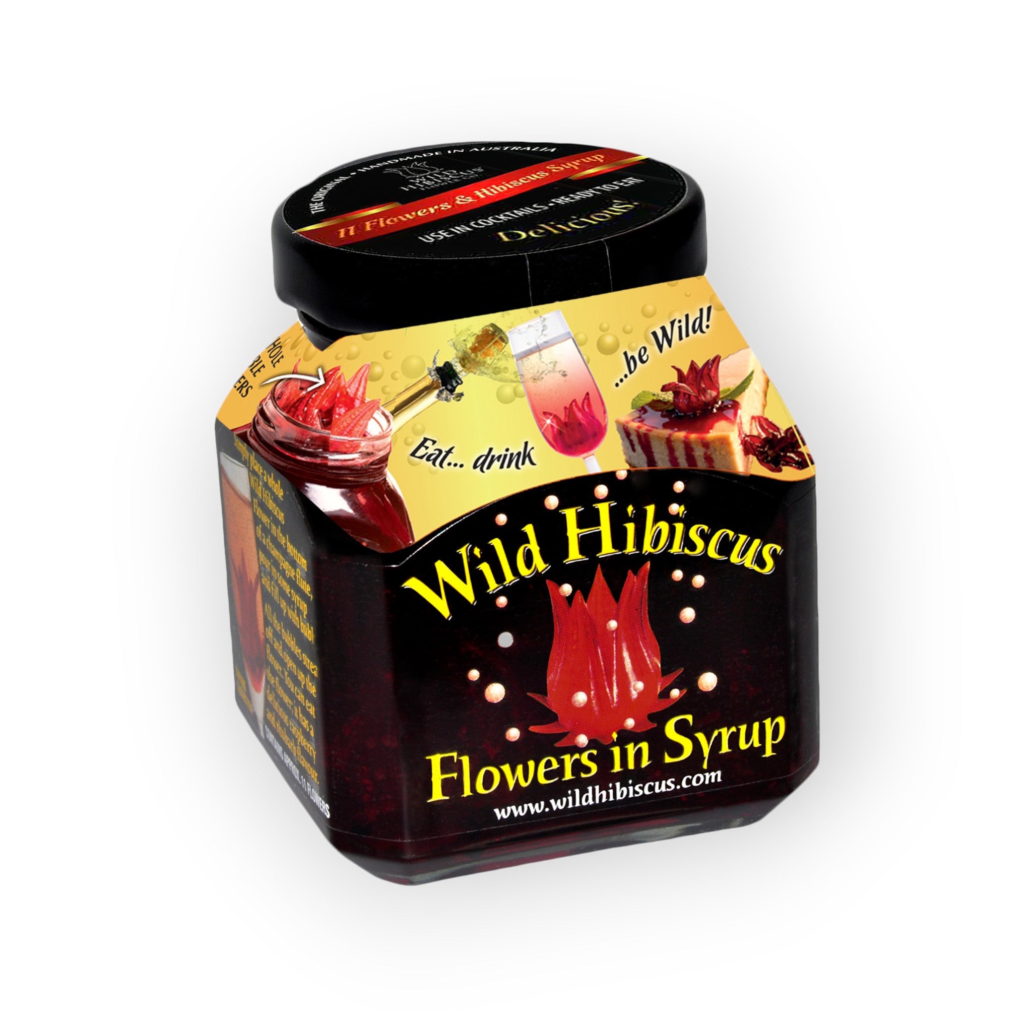 Wild Hibiscus Flower Company – Wild Hibiscus Flowers in Syrup 8.8oz Ja