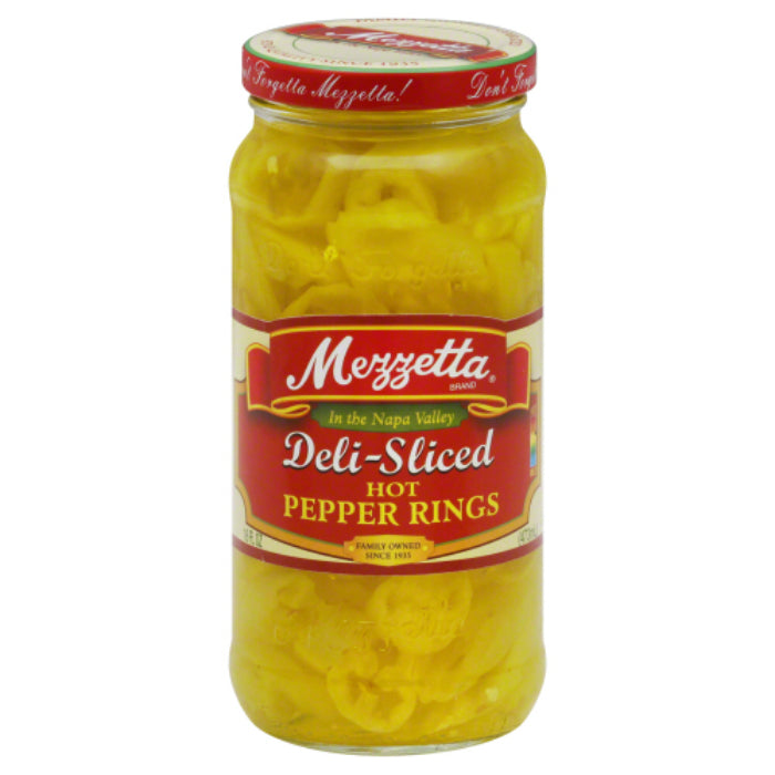 Mezzetta – Pepper Banana Hot Sliced, 16 Oz | Pack of 6