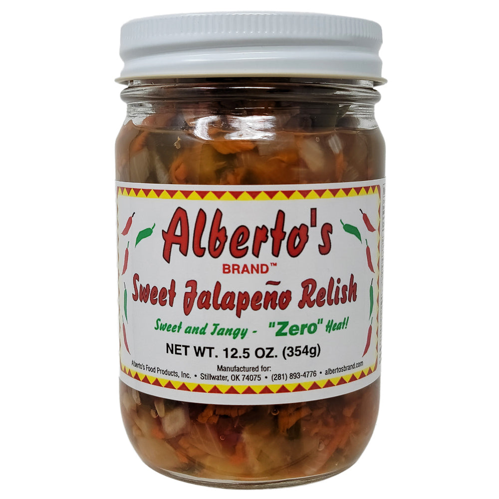 Alberto’s Sweet jalapeno Relish-Sweet and Tangy-12.5 oz.