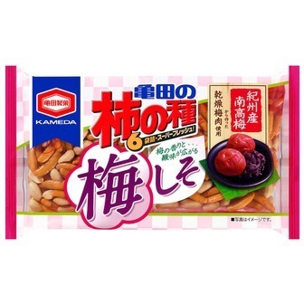 Kameda “Kakinotane, Ume Flavor” Spicy Rice cracker with peanuts, 6 packs in 1 bag,