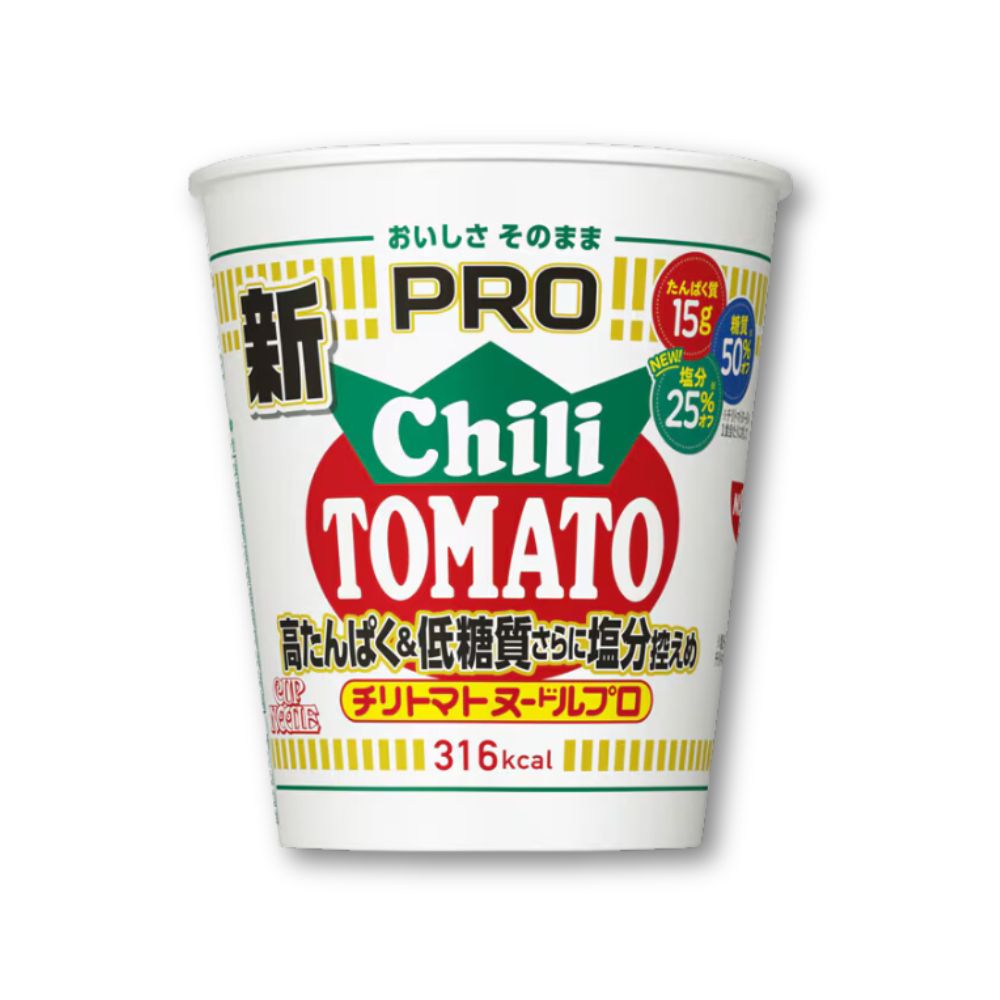 Nissin Cup Noodles PRO – Chili Tomato Low Salt, High Protein & Low Carbohydrate