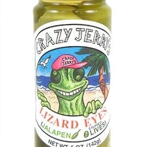 Crazy Jerry’s Lizard Eyes – Jalapeno Stuffed Olives, 5oz.