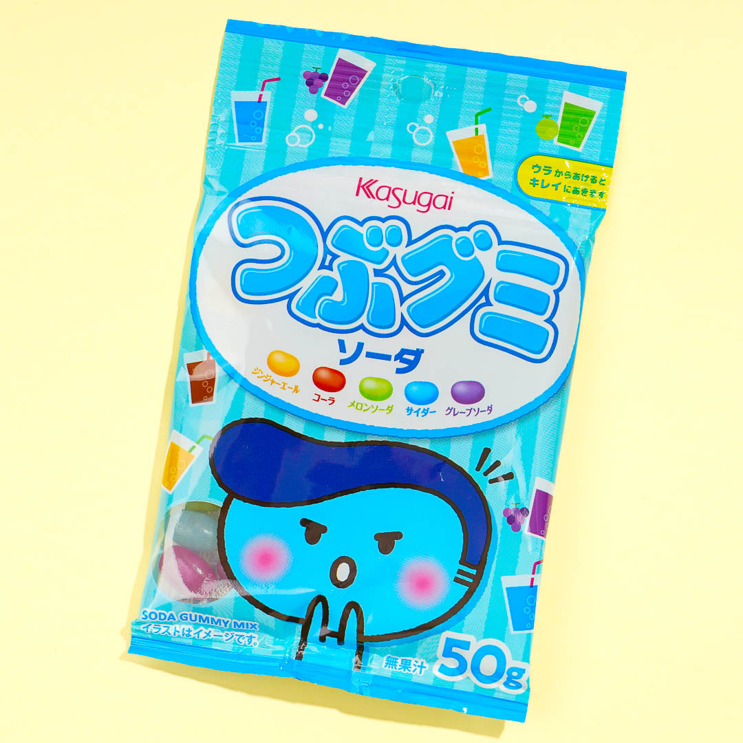 Kasugai Tsubu Gummy Candy – Assorted Soda