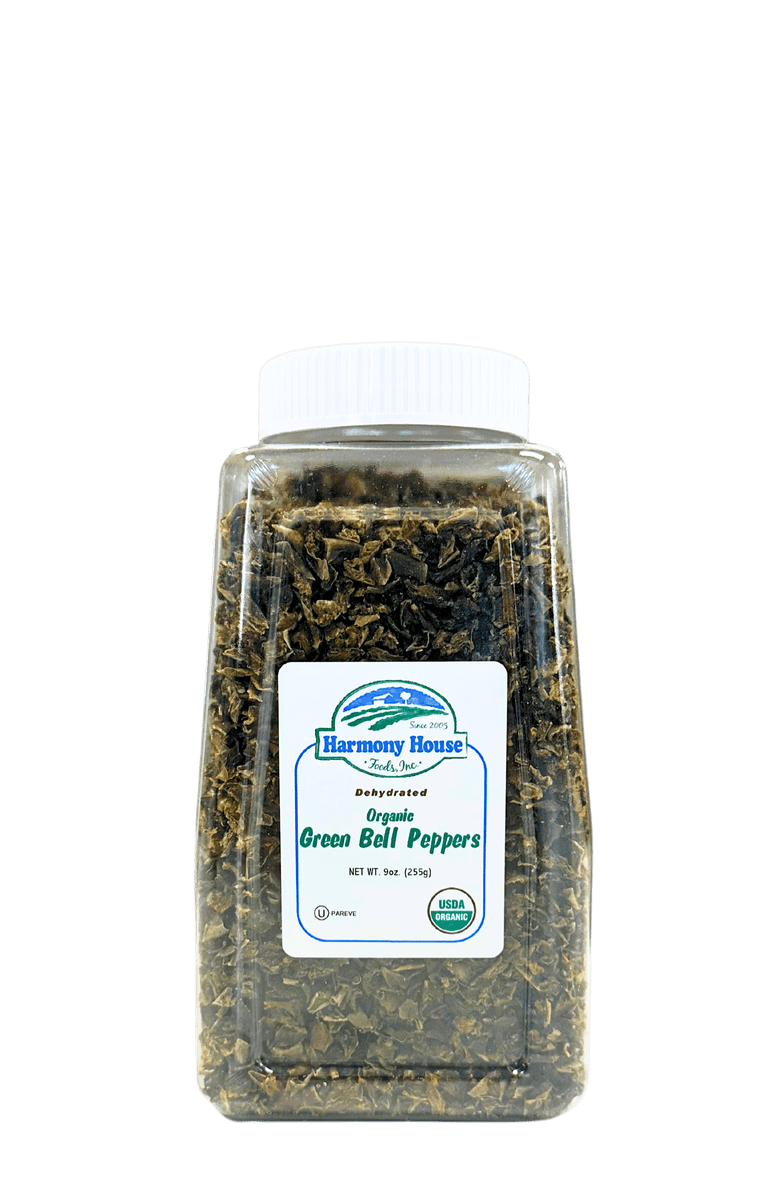 Bell Pepper, Green, Dried, Organic