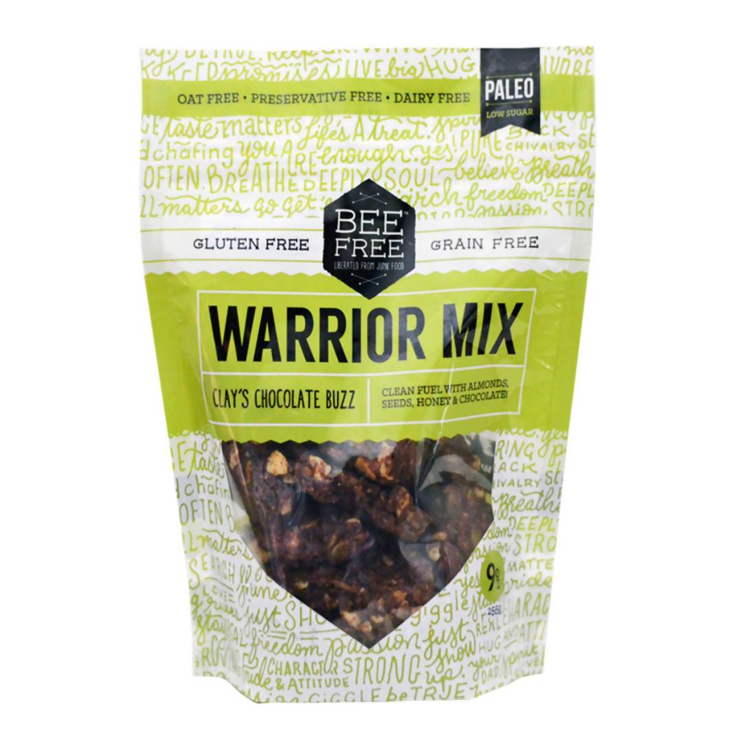 Bee Free Warrior Mix: Clay’s Chocolate Buzz Granola, Gluten Free, Grain Free – 12 Bags x 9oz