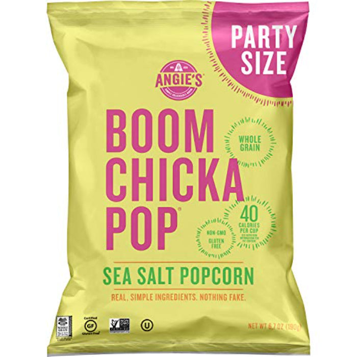 Angie’s – Sea Salt Party Size Popcorn, 6.7 oz – Pack of 4