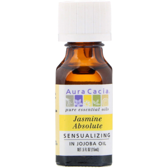 Aura Cacia – Precious Essential Oil Jasmine Absolute, 0.5 Oz – Pack of