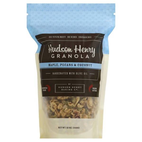 Hudson Henry Maple, Pecans & Coconut Granola Bags – 6 bags x 12oz case