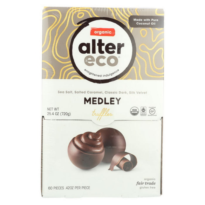 Alter Eco – Chocolate Truffle Medley Organic 60 Pc – Pack of 1