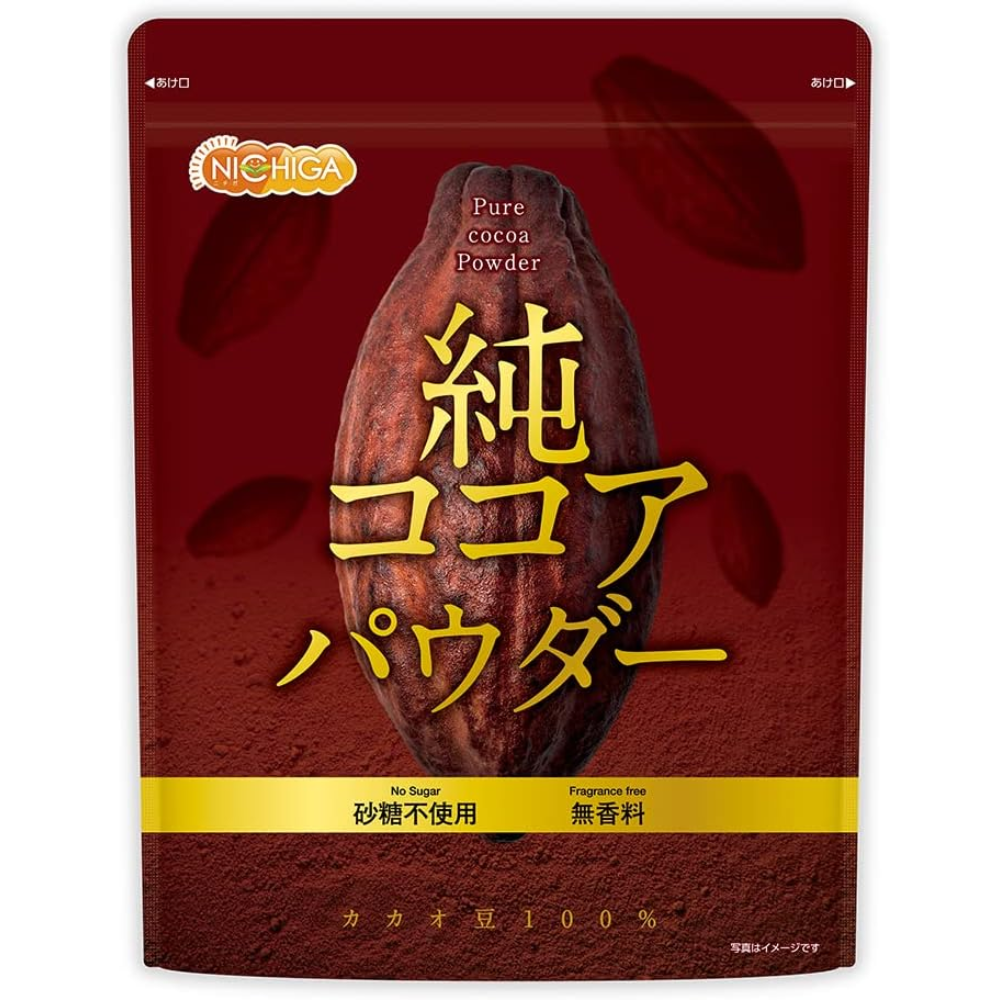 NICHIGA Pure Cocoa Powder 500g Unsweetened 100% Cacao – Made in JAPAN – Tokyo Sakura Mall