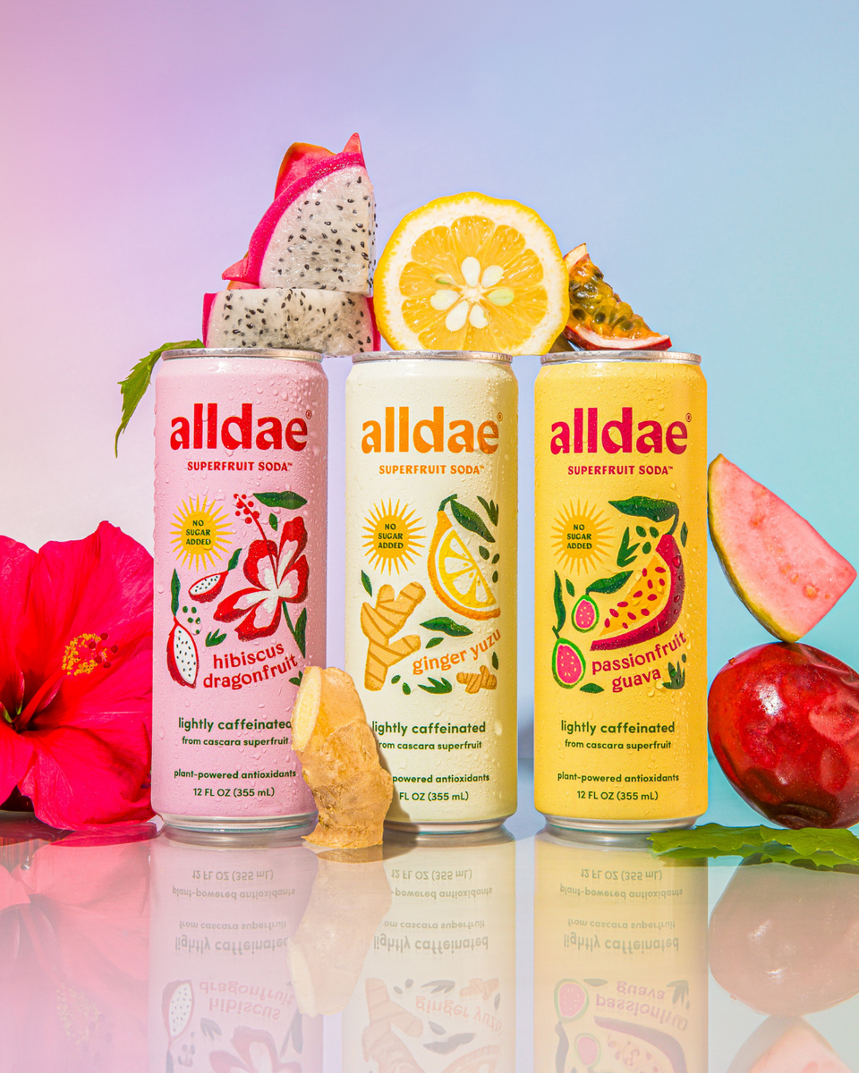 AllDae Variety Pack Superfruit Soda Can – 12 cans x 12 oz case
