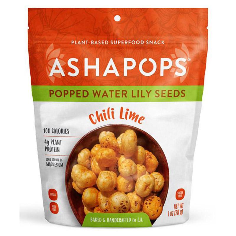 AshaPops – Popped Water Lily Seeds Chili Lime, 1oz