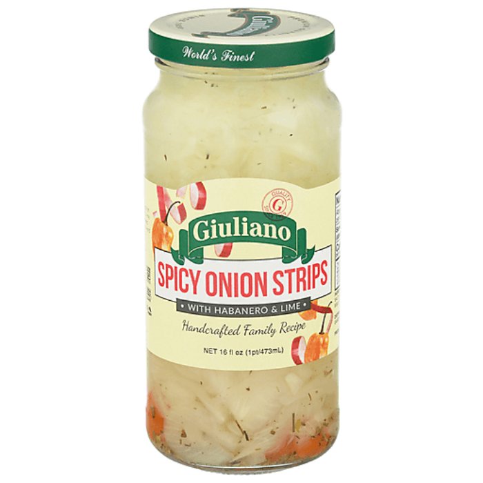 Giuliano – Onion Strips Spicy, 16 Oz | Pack Of 6