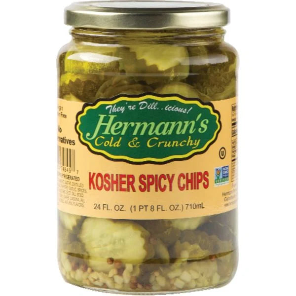 Hermanns – Pickle Kosher Chips 24 Oz – Pack Of 12
