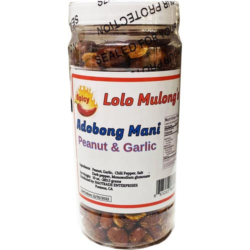 Lolo Mulong’s – Adobong Mani – Peanut and Garlic (Spicy) – 10 oz