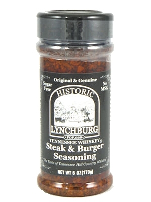 Historic Lynchburg Tennessee Whiskey Steak and Burger Seasoning, 6oz.