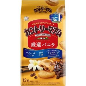 Fujiya, Country Ma’am, Choco Chip Soft Cookie, Vanilla, 12 pcs