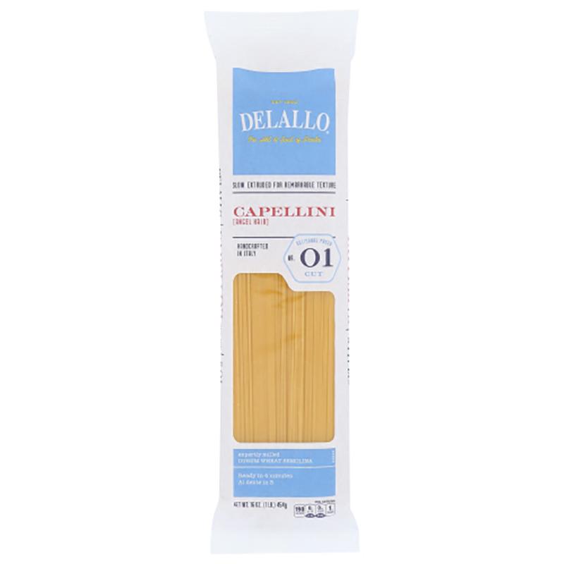 Delallo – Pasta Capellini #01, 16oz Pack of 16