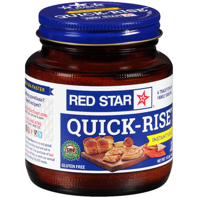 Red Star Quick Rise Instant Yeast, 4 oz. Glass Jar