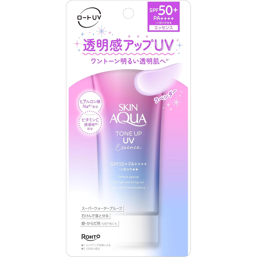 SKIN AQUA Tone Up UV Essence Lavender Scent – Made in JAPAN – Tokyo Sakura Mall