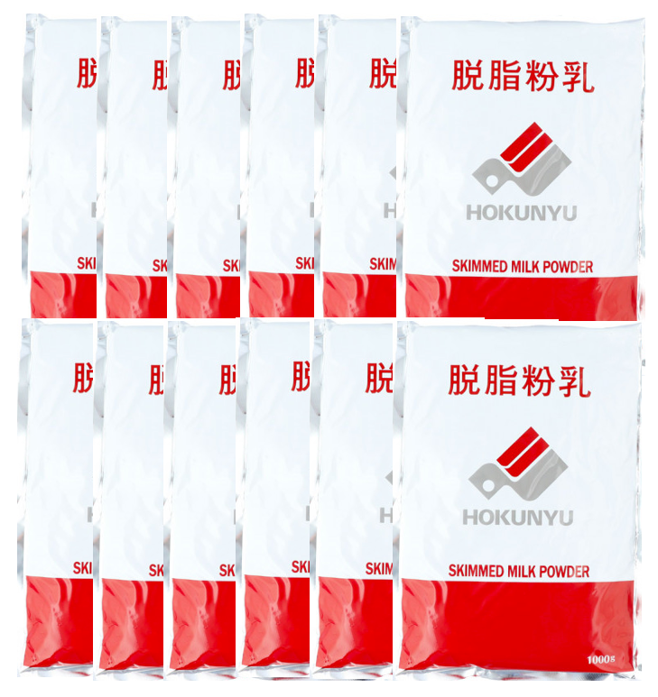 Hokunyu Skimmed Milk Powder 1kg x 12 Bags Hokkaido Japan