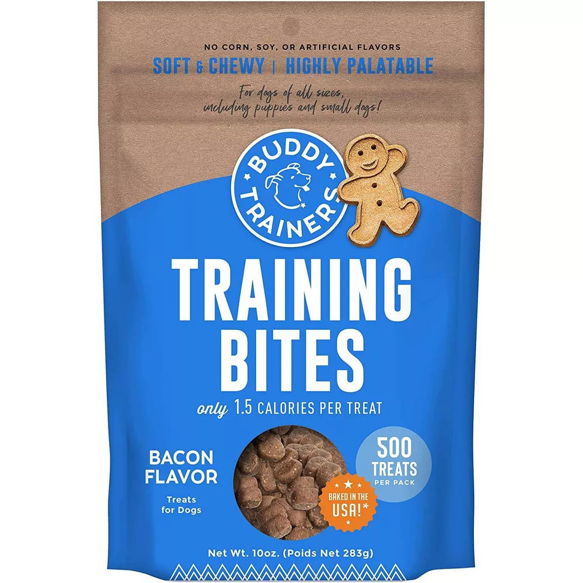 Buddy Biscuits Training Bites Bacon Dry Dog Treats – 10oz