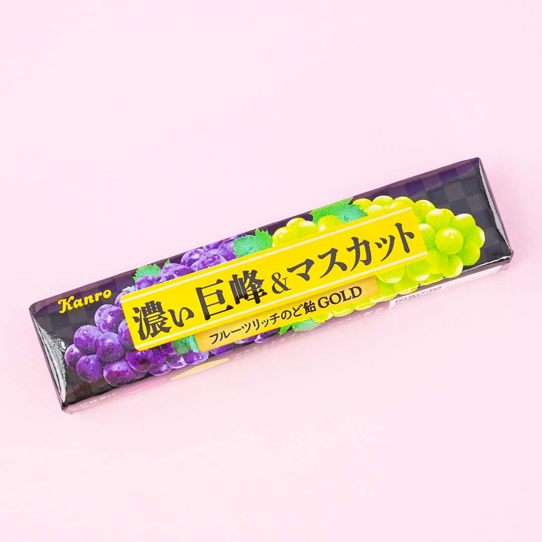 Kanro Fruit Rich GOLD Throat Candy – Dark Kyoho & Muscat